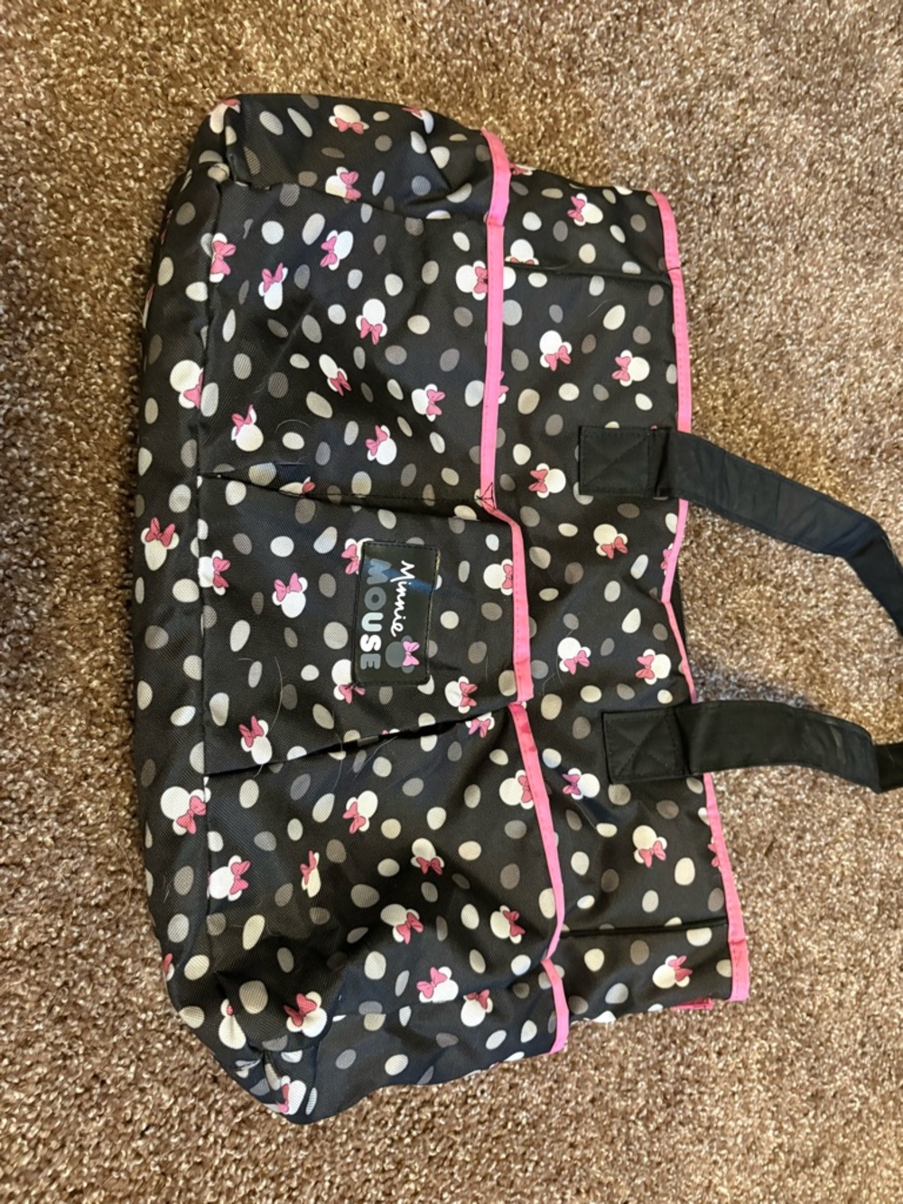 Minnie Mouse Black & Pink Polka Dot Bag & 0-3 Months Baby Clothes